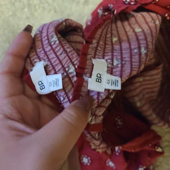 BP Floral Long Puff Sleeve Smocked Square Neck Top - Picture 7 of 7